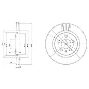 Disc frana SEAT TOLEDO I (1L) (1991 - 1999) DELPHI BG2713 piesa NOUA