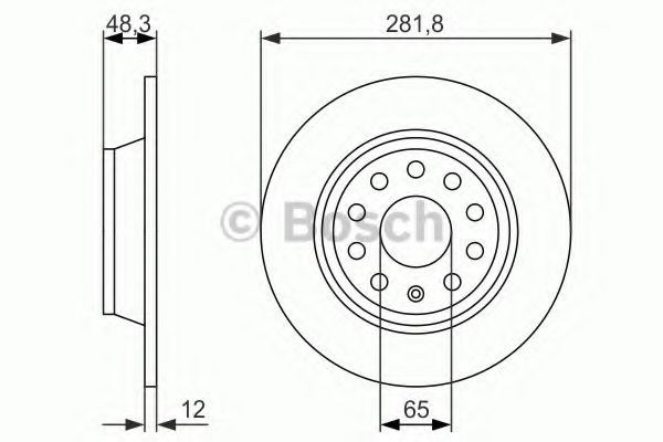 Disc frana SEAT TOLEDO III (5P2) (2004 - 2009) BOSCH 0 986 479 B93 piesa NOUA