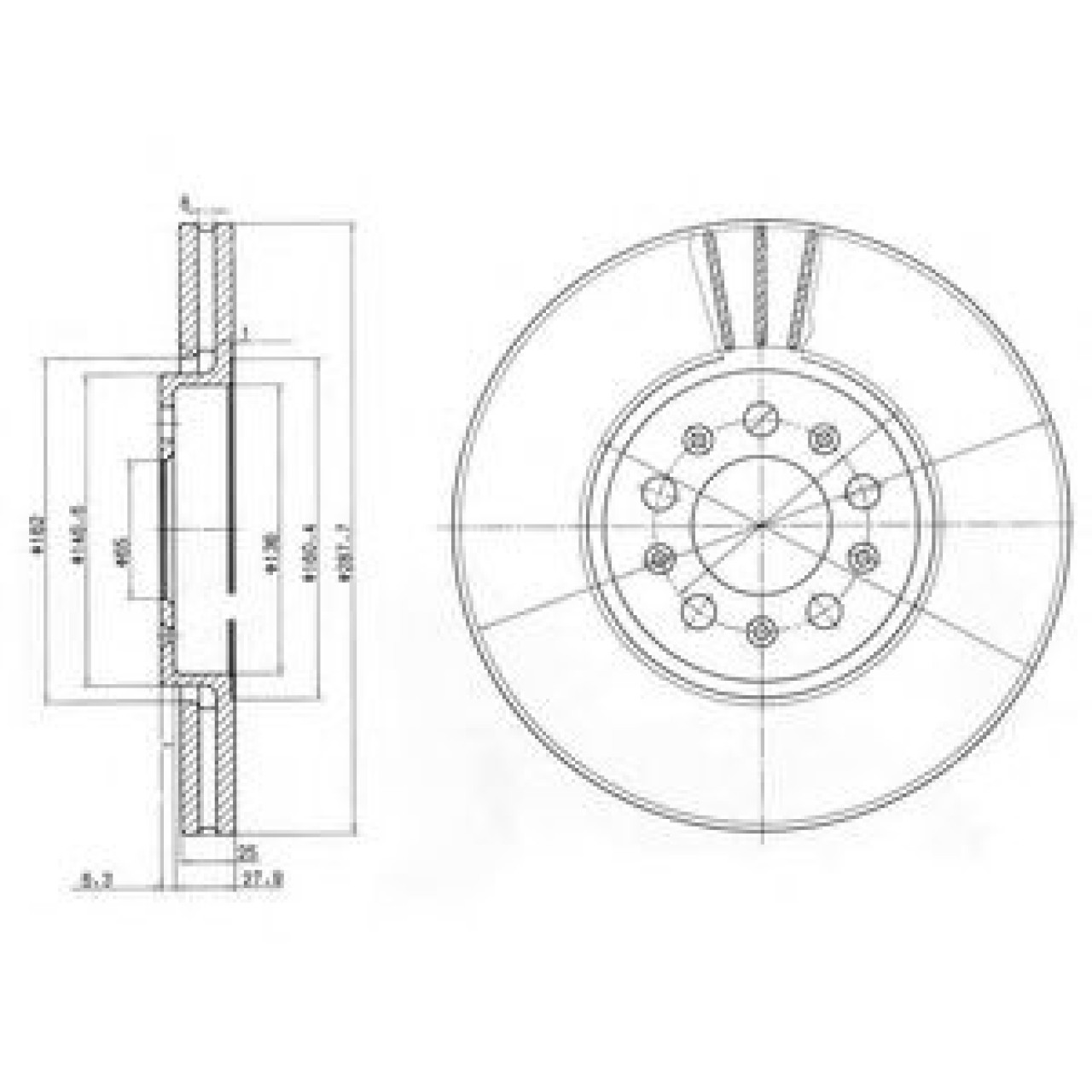 Disc frana SKODA FABIA I Combi (6Y5) (2000 - 2007) DELPHI BG3035C piesa NOUA