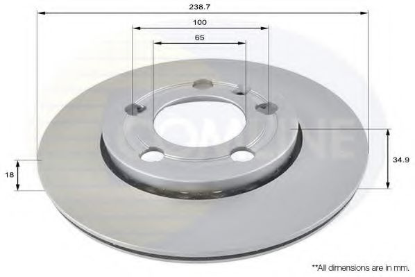 Disc frana SKODA FABIA II (2006 - 2014) COMLINE ADC1461V piesa NOUA