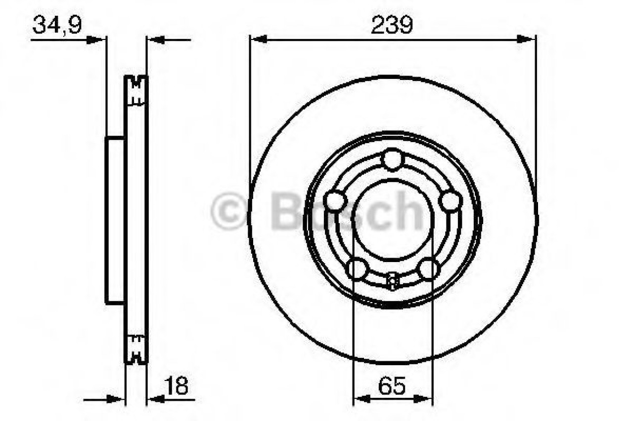 Disc frana SKODA FABIA II Combi (2007 - 2014) BOSCH 0 986 479 B62 piesa NOUA