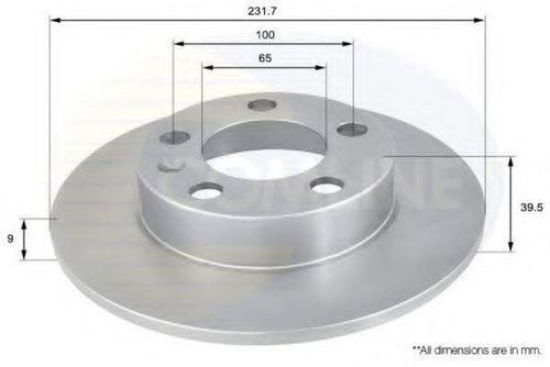 Disc frana SKODA FABIA III Combi (NJ5) (2014 - 2016) COMLINE ADC1414 piesa NOUA