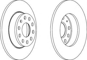 Disc frana SKODA OCTAVIA I (1U2) (1996 - 2010) FERODO DDF1895 piesa NOUA