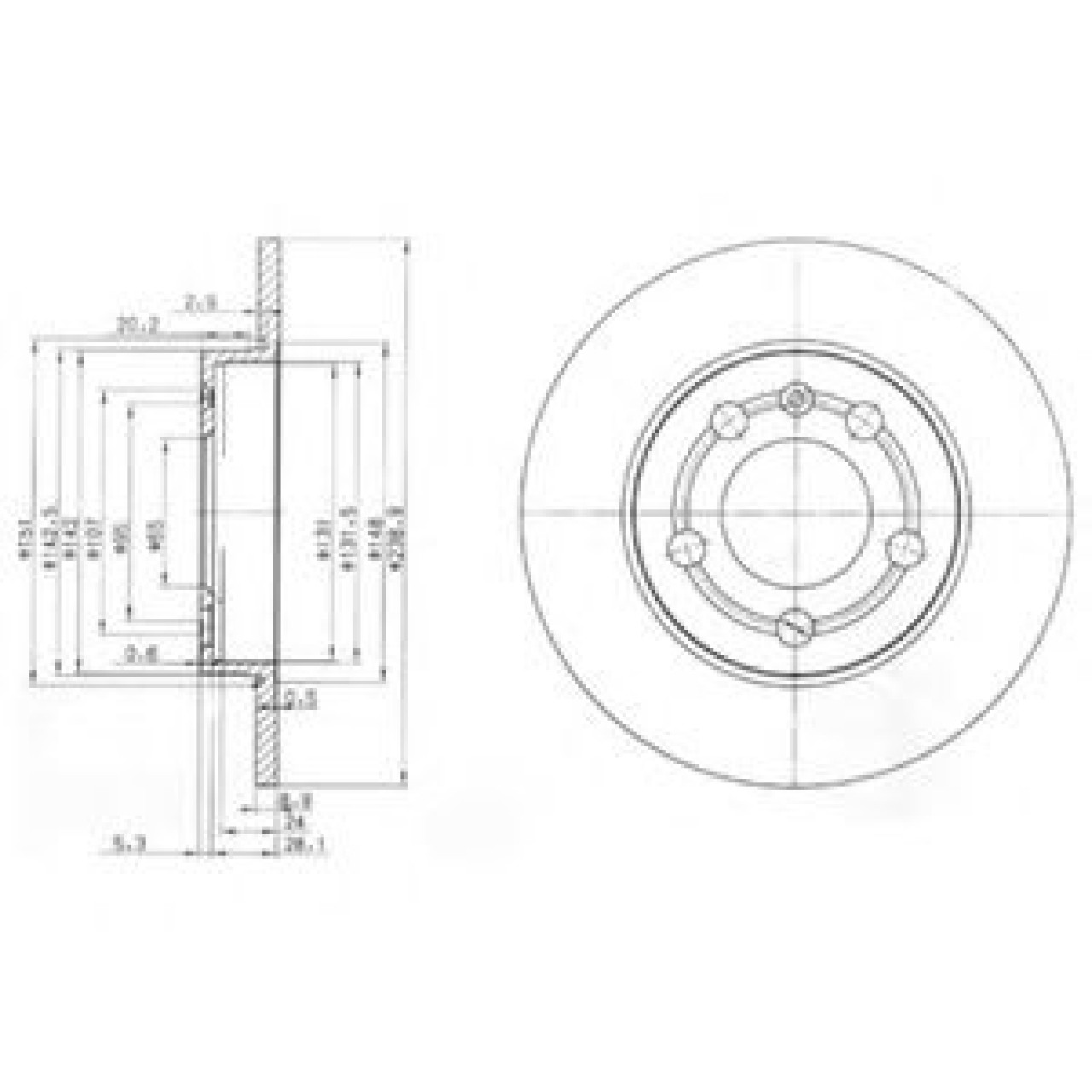 Disc frana SKODA OCTAVIA I Combi (1U5) (1998 - 2010) DELPHI BG3738 piesa NOUA