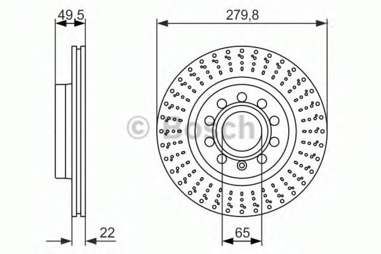 Disc frana SKODA OCTAVIA II (1Z3) (2004 - 2013) BOSCH 0 986 479 940 piesa NOUA