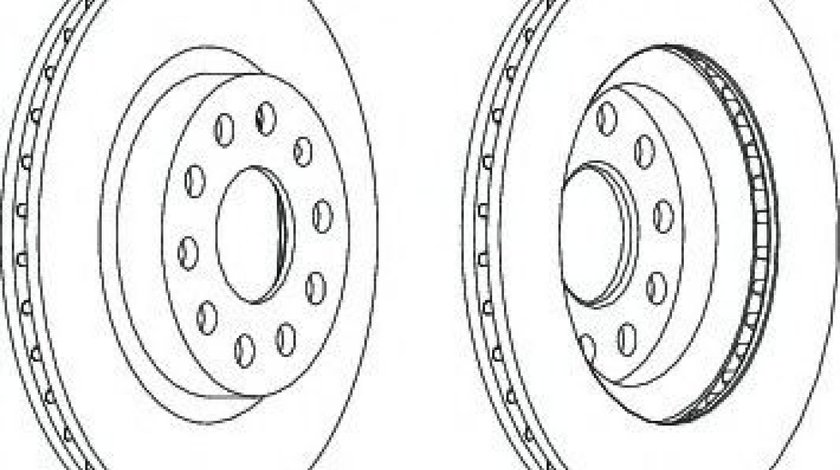 Disc frana SKODA OCTAVIA II (1Z3) (2004 - 2013) FERODO DDF1223 piesa NOUA