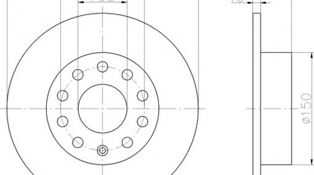 Disc frana SKODA OCTAVIA II (1Z3) (2004 - 2013) HELLA PAGID 8DD 355 109-601 piesa NOUA