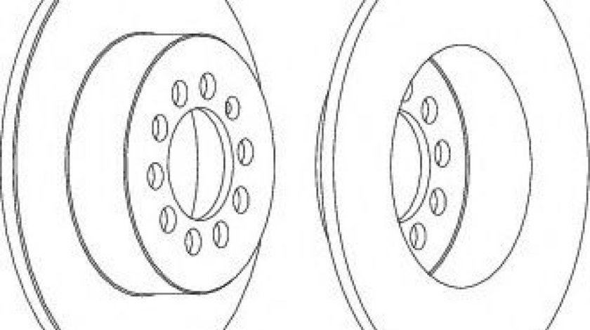 Disc frana SKODA OCTAVIA II Combi (1Z5) (2004 - 2013) FERODO DDF1224 piesa NOUA