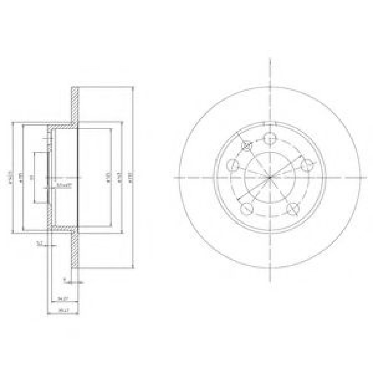 Disc frana SKODA ROOMSTER (5J) (2006 - 2015) DELPHI BG3034C piesa NOUA