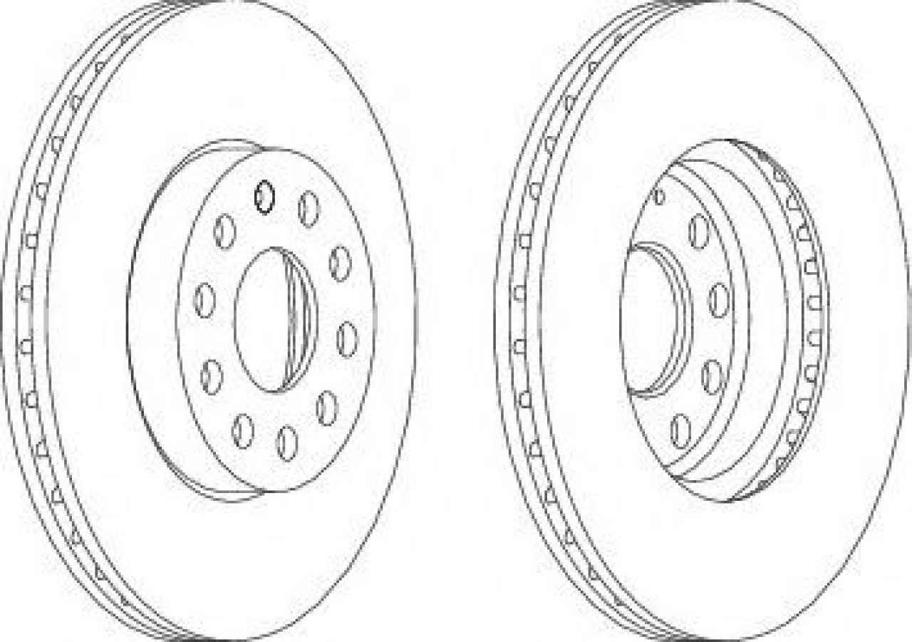 Disc frana SKODA SUPERB I (3U4) (2001 - 2008) FERODO DDF1218 piesa NOUA