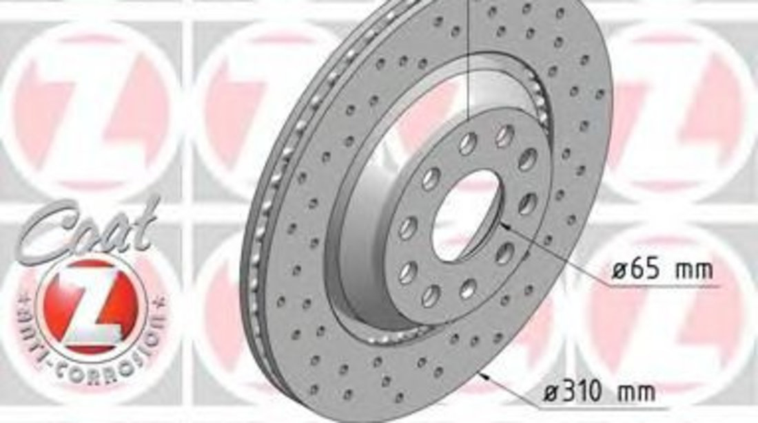 Disc frana SKODA SUPERB II (3T4) (2008 - 2015) ZIMMERMANN 100.3309.52 piesa NOUA