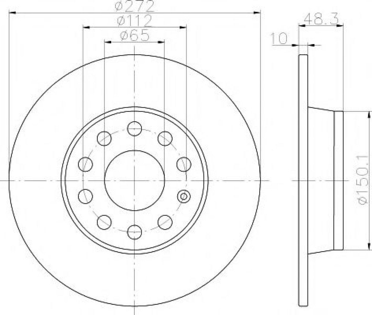 Disc frana SKODA SUPERB II Combi (3T5) (2009 - 2015) TEXTAR 92224903 piesa NOUA