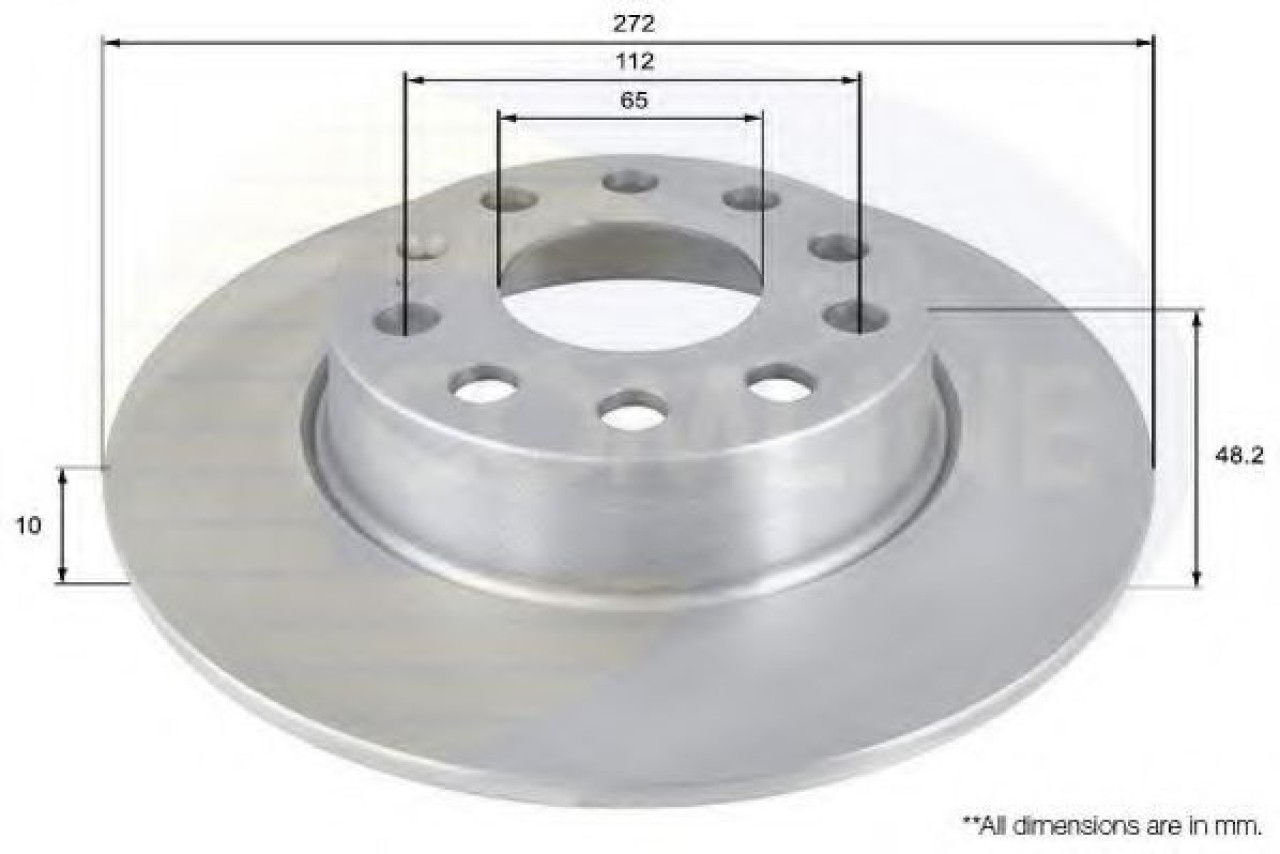 Disc frana SKODA SUPERB II Combi (3T5) (2009 - 2015) COMLINE ADC1497 piesa NOUA