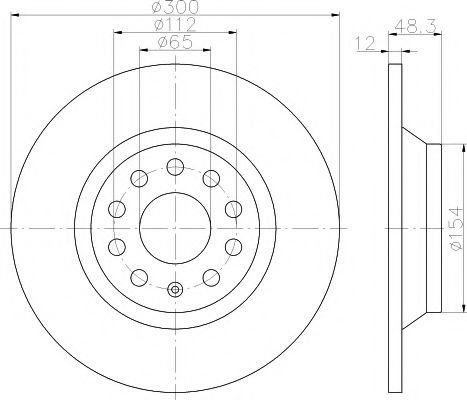 Disc frana SKODA SUPERB III (3V3) (2015 - 2016) TEXTAR 92255403 piesa NOUA