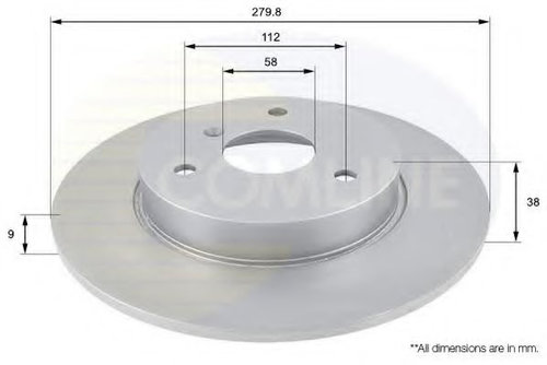 Disc frana SMART CITY-COUPE (450) (1998 - 2004) COMLINE ADC1607 piesa NOUA