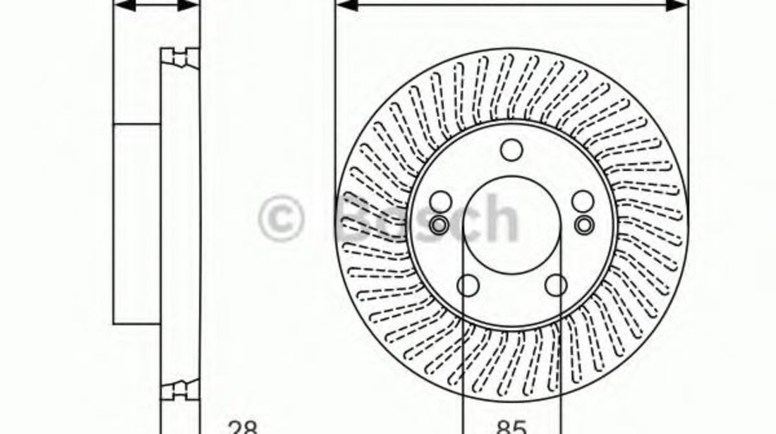 Disc frana SSANGYONG REXTON (GAB) (2002 - 2012) BOSCH 0 986 479 C31 piesa NOUA