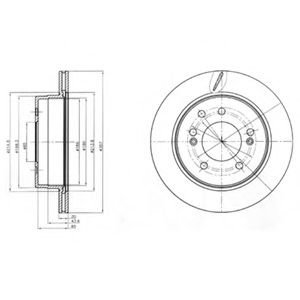 Disc frana SSANGYONG RODIUS (2005 - 2016) DELPHI BG4273 piesa NOUA