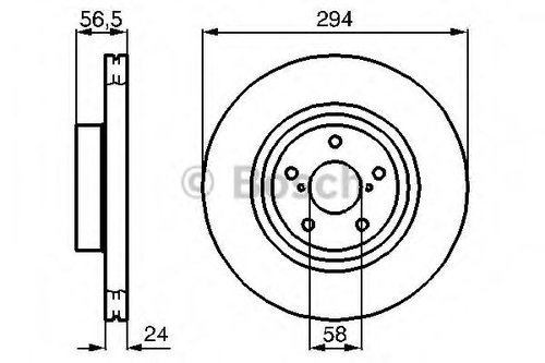 Disc frana SUBARU IMPREZA Hatchback (GR, GH, G3) (2007 - 2016) BOSCH 0 986 478 977 piesa NOUA