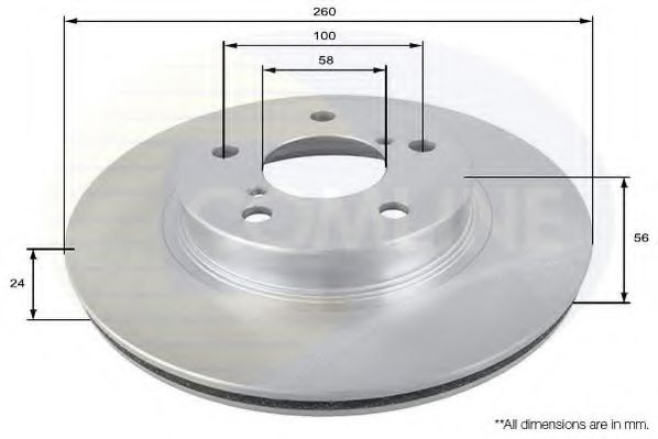 Disc frana SUBARU IMPREZA Limuzina (GD) (1999 - 2016) COMLINE ADC0802V piesa NOUA