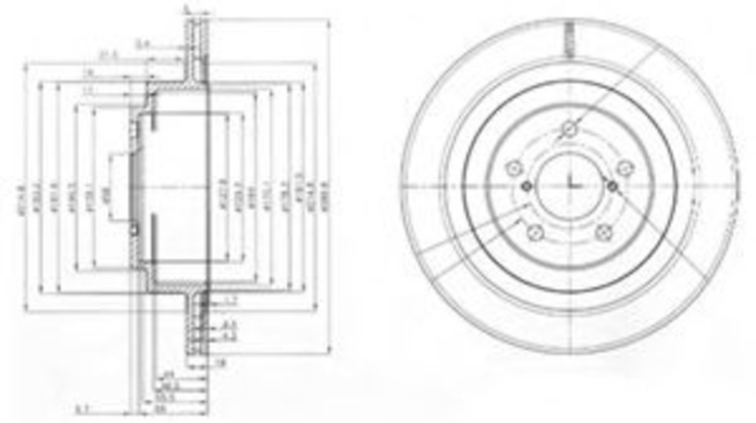 Disc frana SUBARU IMPREZA Limuzina (GD) (1999 - 2016) DELPHI BG3931 piesa NOUA