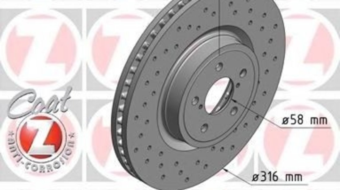 Disc frana SUBARU LEGACY V (BM, BR) (2009 - 2016) ZIMMERMANN 530.2464.52 piesa NOUA