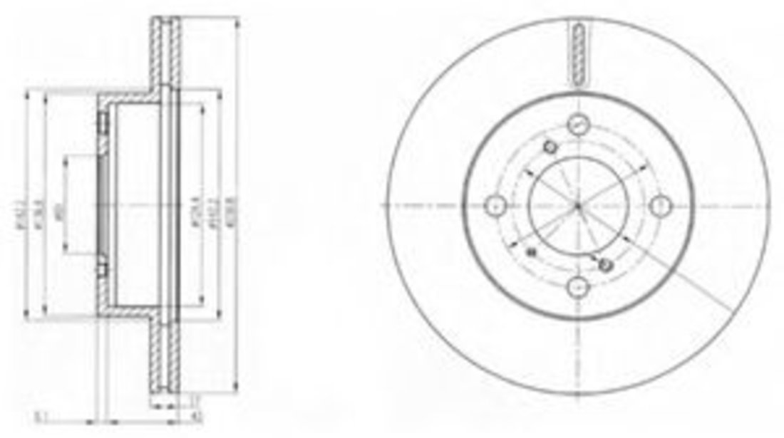 Disc frana SUZUKI ALTO (HA24) (2004 - 2009) DELPHI BG3499 piesa NOUA