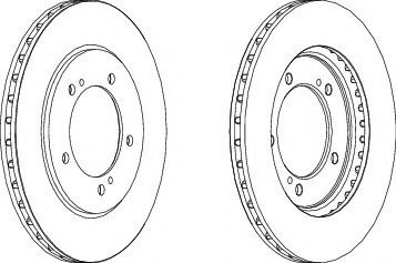 Disc frana SUZUKI GRAND VITARA I Cabriolet (GT) (1998 - 2005) FERODO DDF1282 piesa NOUA