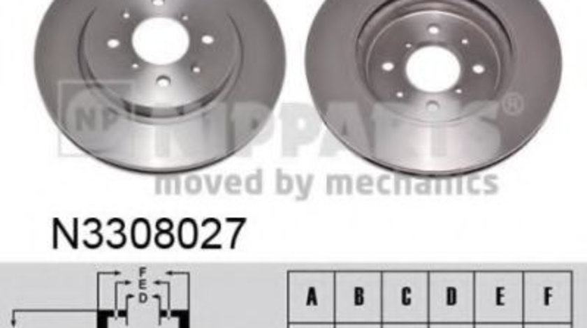 Disc frana SUZUKI SWIFT IV (FZ, NZ) (2010 - 2016) NIPPARTS N3308027 piesa NOUA