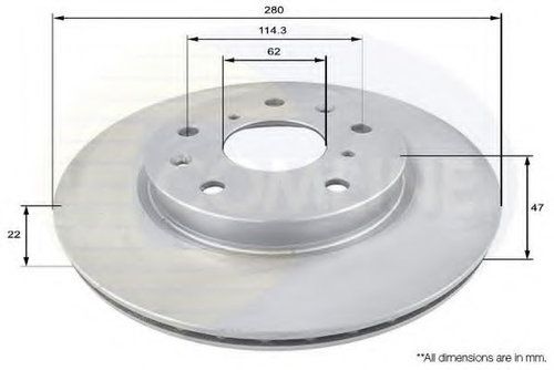 Disc frana SUZUKI SX4 S-Cross (2013 - 2016) COMLINE ADC1830V piesa NOUA