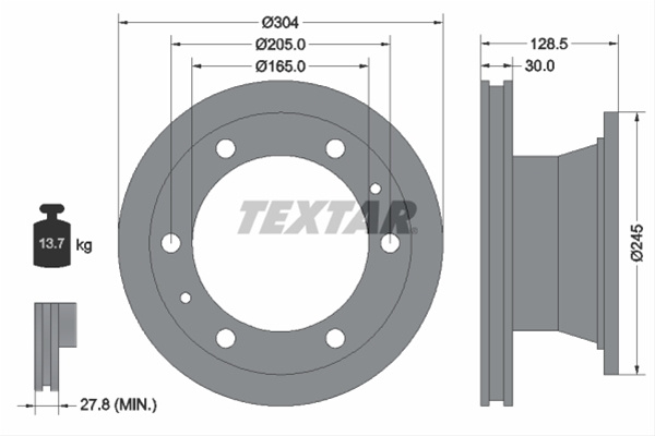 Disc Frana Textar Iveco 93084800