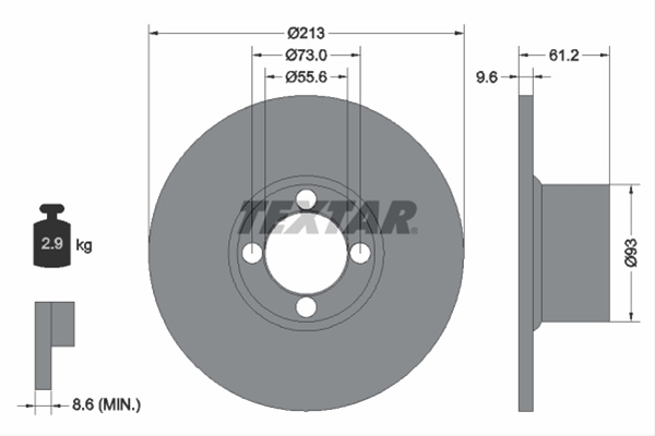 Disc Frana Textar Rover 92092600