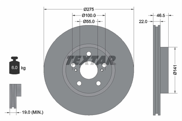 Disc Frana Textar Toyota 92199300