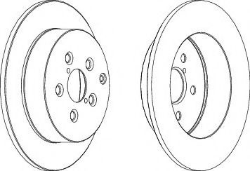 Disc frana TOYOTA AVENSIS Combi (T25) (2003 - 2008) FERODO DDF1406 piesa NOUA