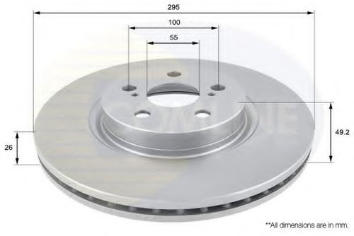 Disc frana TOYOTA AVENSIS Combi (T25) (2003 - 2008) COMLINE ADC01110V piesa NOUA