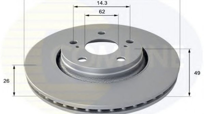 Disc frana TOYOTA AVENSIS combi (ZRT27, ADT27) (2009 - 2016) COMLINE ADC01150V piesa NOUA