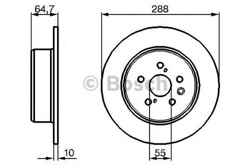 Disc frana TOYOTA AVENSIS (T22) (1997 - 2003) BOSCH 0 986 479 243 piesa NOUA