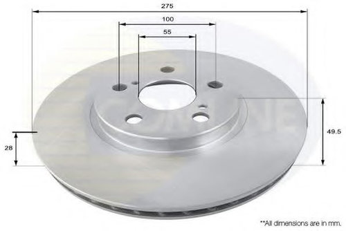 Disc frana TOYOTA AVENSIS (T22) (1997 - 2003) COMLINE ADC0154V piesa NOUA