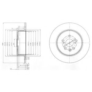 Disc frana TOYOTA AVENSIS (T22) (1997 - 2003) DELPHI BG3777 piesa NOUA