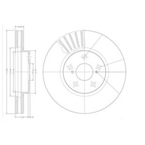 Disc frana TOYOTA AVENSIS (T22) (1997 - 2003) DELPHI BG3189 piesa NOUA