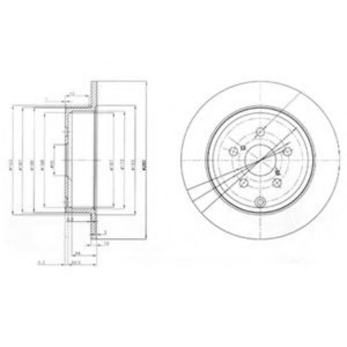 Disc frana TOYOTA AVENSIS (T25) (2003 - 2008) DELPHI BG3912 piesa NOUA