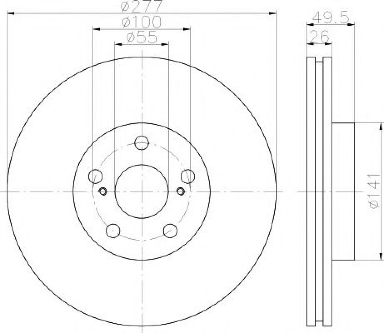 Disc frana TOYOTA AVENSIS (T25) (2003 - 2008) TEXTAR 92135503 piesa NOUA