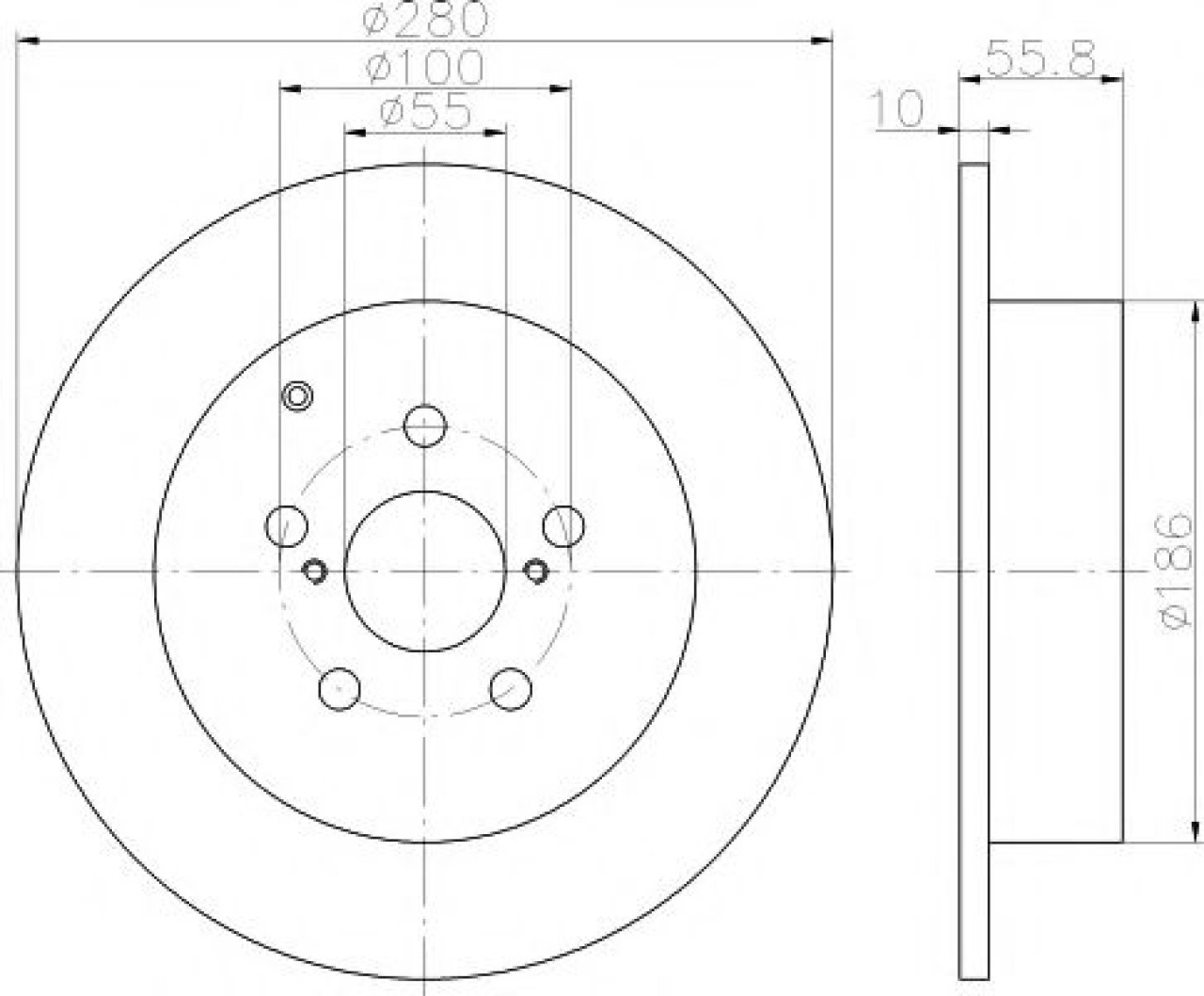 Disc frana TOYOTA AVENSIS (T25) (2003 - 2008) TEXTAR 92135703 piesa NOUA