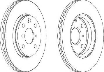 Disc frana TOYOTA AYGO (WNB1, KGB1) (2005 - 2014) FERODO DDF1527 piesa NOUA