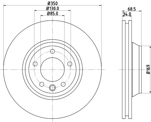 Disc frana TOYOTA COROLLA (CDE12, ZZE12, NDE12, ZDE12) (2001 - 2007) KRIEGER 0950004190 piesa NOUA