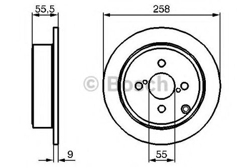 Disc frana TOYOTA COROLLA (CDE12, ZZE12, NDE12, ZDE12) (2001 - 2007) BOSCH 0 986 479 086 piesa NOUA