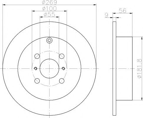 Disc frana TOYOTA COROLLA Combi (E12J, E12T) (2001 - 2007) TEXTAR 92126203 piesa NOUA