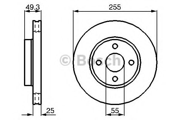 Disc frana TOYOTA COROLLA Combi (E12J, E12T) (2001 - 2007) BOSCH 0 986 479 084 piesa NOUA