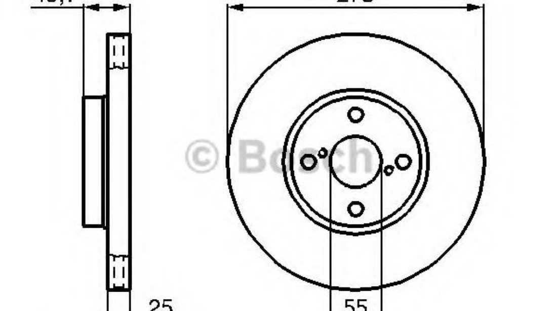 Disc frana TOYOTA COROLLA Combi (E12J, E12T) (2001 - 2007) BOSCH 0 986 479 245 piesa NOUA