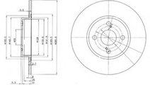 Disc frana TOYOTA COROLLA (E11) (1997 - 2002) DELP...