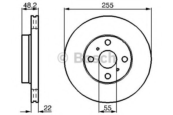 Disc frana TOYOTA COROLLA Hatchback (E11) (1997 - 2002) BOSCH 0 986 478 578 piesa NOUA